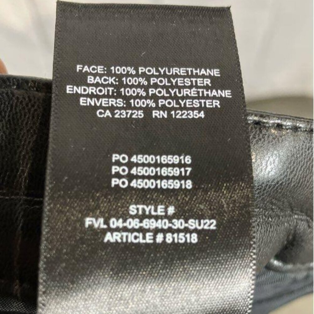 Aritzia Wilfred The Melina Vegan Leather Pants in Black Sz 8, 34" inseam - Picture 7 of 9